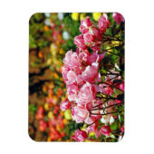 Magneet met roze rozenprint (Verticaal)