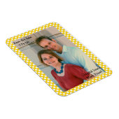 Magneet met 'Save the Date' en een gele stippelran (Rechterzijde)