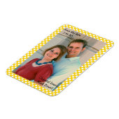 Magneet met 'Save the Date' en een gele stippelran (Linkerzijde)