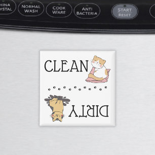 Magneet met Schattige Kat voor Afwasmachine