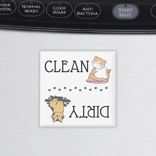 Magneet met Schattige Kat voor Afwasmachine
