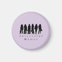 Magneet met Silhouetten van Succesvolle Vrouwen