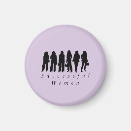 Magneet met Silhouetten van Succesvolle Vrouwen