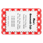 Magneet met sjabloon voor restaurantreclame in rod (Horizontaal)