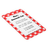 Magneet met sjabloon voor restaurantreclame in rod (Rechterzijde)