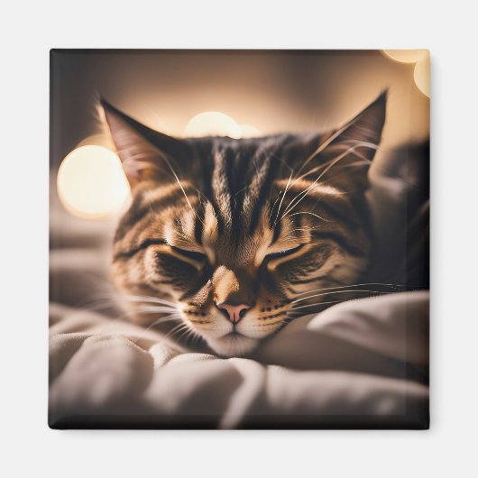 Magneet met slapende kat (Voorkant)