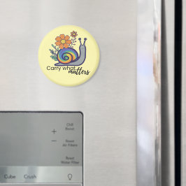 Magneet met snoespoot regenboogslak, retro, keuken