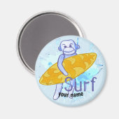 Magneet met sokken aap surfer (Voorkant / Achterkant)