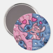 Magneet met Stitch en AngelMagneet (Voorkant / Achterkant)