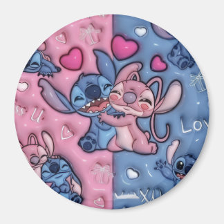 Magneet met Stitch en AngelMagneet
