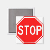 Magneet met stopteken (Voorkant / Achterkant)