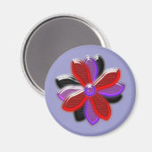 Magneet met stralende madeliefjesbloem (Voorkant / Achterkant)