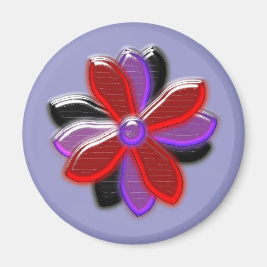 Magneet met stralende madeliefjesbloem (Voorkant)