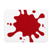 Magneet met tomatenrood spatpatroon – Felle contra (Horizontaal)