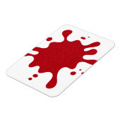 Magneet met tomatenrood spatpatroon – Felle contra (Linkerzijde)