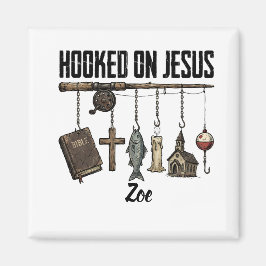 Magneet met 'Verzot op Jezus' personalisatie 