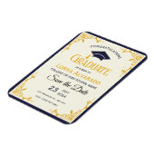 Magneet met vintage gouden afstudeerfoto (Linkerzijde)