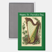 Magneet met vintage Ierse harp (Voorkant / Achterkant)