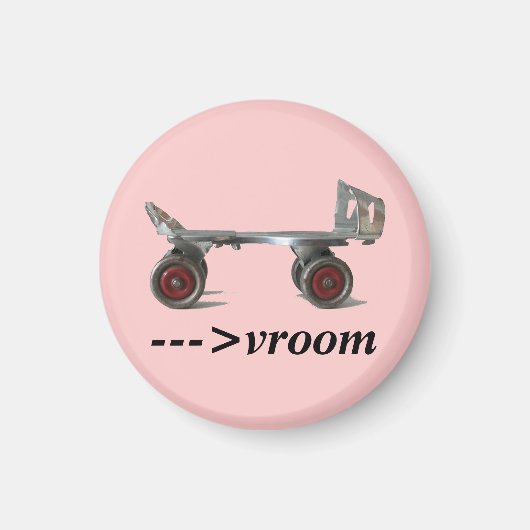 Magneet met vintage roller skate (Voorkant)