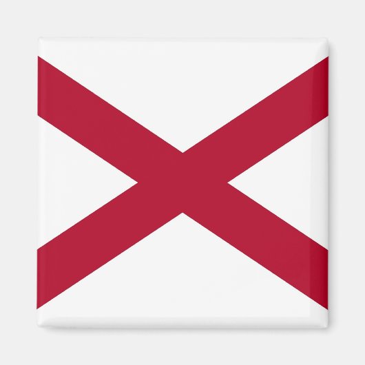 Magneet met vlag van Alabama State - Verenigde Sta (Voorkant)