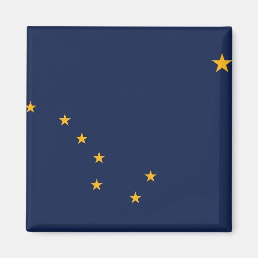 Magneet met vlag van Alaska State - Verenigde Stat (Voorkant)