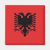Magneet met vlag van Albanië (Voorkant)