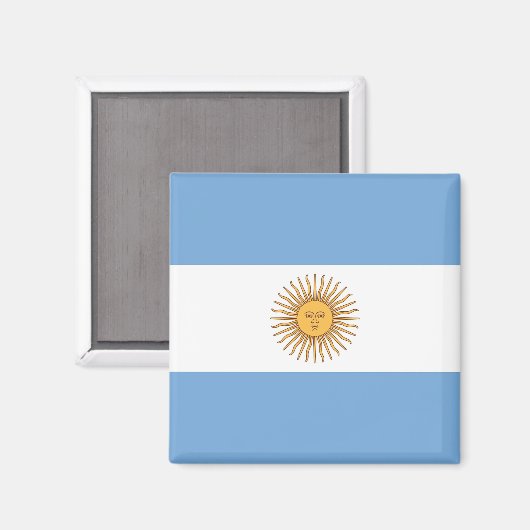 Magneet met vlag van Argentinië (Voorkant / Achterkant)