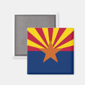Magneet met vlag van Arizona State - Verenigde Sta (Voorkant / Achterkant)