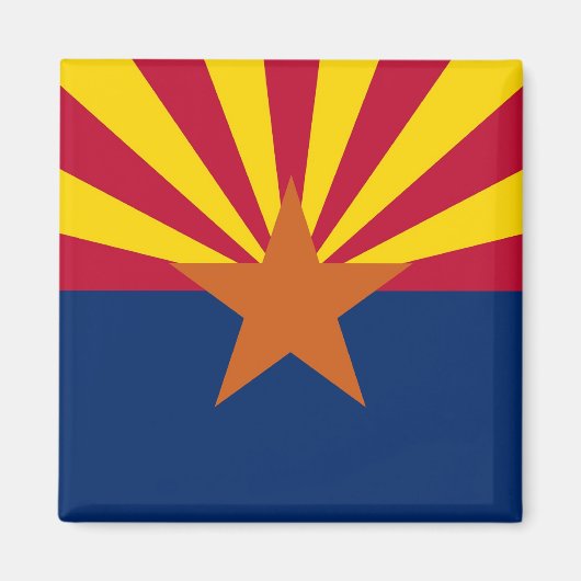 Magneet met vlag van Arizona State - Verenigde Sta (Voorkant)