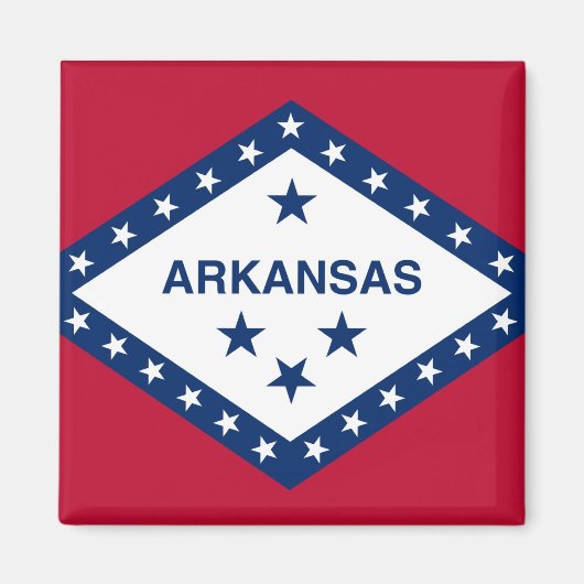 Magneet met vlag van Arkansas State - Verenigde St (Voorkant)