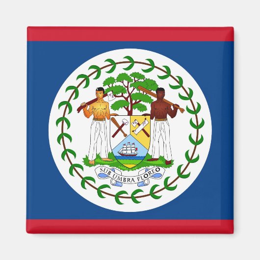 Magneet met vlag van Belize (Voorkant)