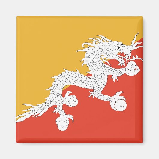 Magneet met vlag van Bhutan (Voorkant)