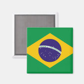 Magneet met vlag van Brazilië (Voorkant / Achterkant)