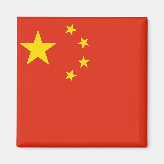 Magneet met vlag van China (Voorkant)