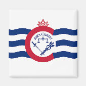 Magneet met vlag van Cincinnati, Ohio, Verenigde S (Voorkant)