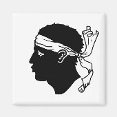 Magneet met vlag van Corsica, Frankrijk (Voorkant)