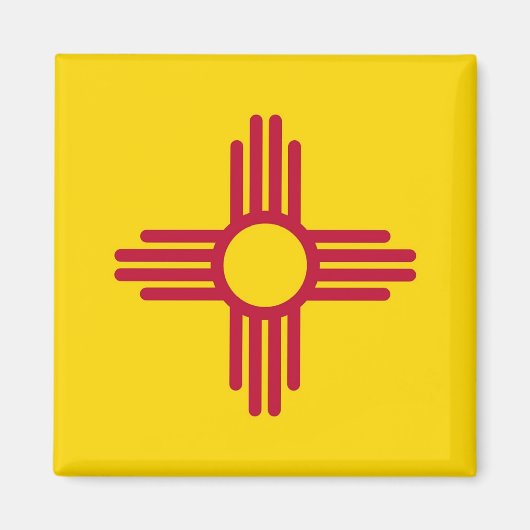 Magneet met vlag van de staat New Mexico - Verenig (Voorkant)