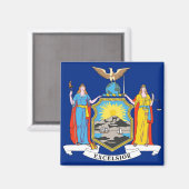 Magneet met vlag van de staat New York - Verenigde (Voorkant / Achterkant)