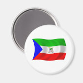 Magneet met vlag van Equatoriaal-Guinea (Voorkant / Achterkant)