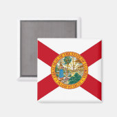 Magneet met vlag van Florida State - Verenigde Sta (Voorkant / Achterkant)