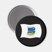 Magneet met vlag van Frans-Guyana (Voorkant / Achterkant)