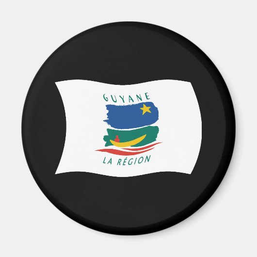 Magneet met vlag van Frans-Guyana (Voorkant)