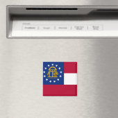Magneet met vlag van Georgië - Verenigde Staten (Insitu (Vaatwasser))