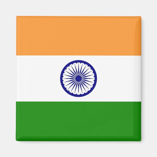 Magneet met vlag van India (Voorkant)