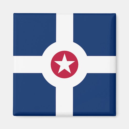 Magneet met vlag van Indianapolis City, Verenigde  (Voorkant)