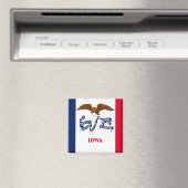 Magneet met vlag van Iowa State - Verenigde Staten (Insitu (Vaatwasser))