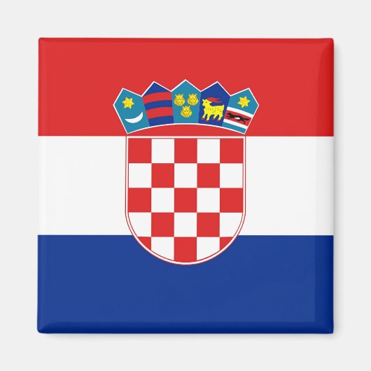 Magneet met vlag van Kroatië (Voorkant)