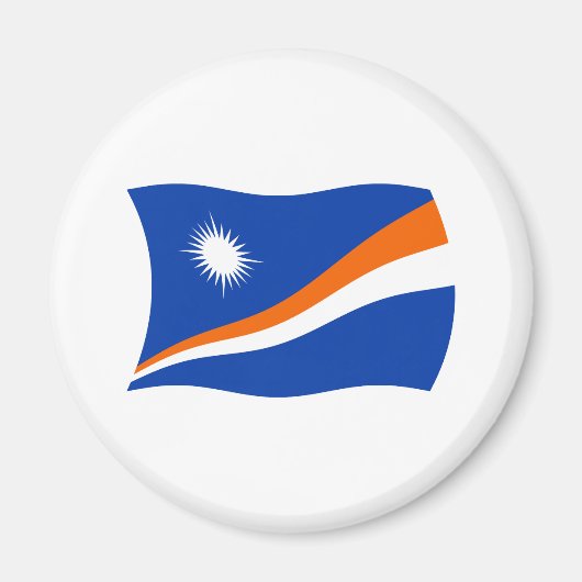 Magneet met vlag van Marshalleilanden (Voorkant)