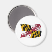 Magneet met vlag van Maryland (Voorkant / Achterkant)