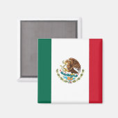 Magneet met vlag van Mexico (Voorkant / Achterkant)